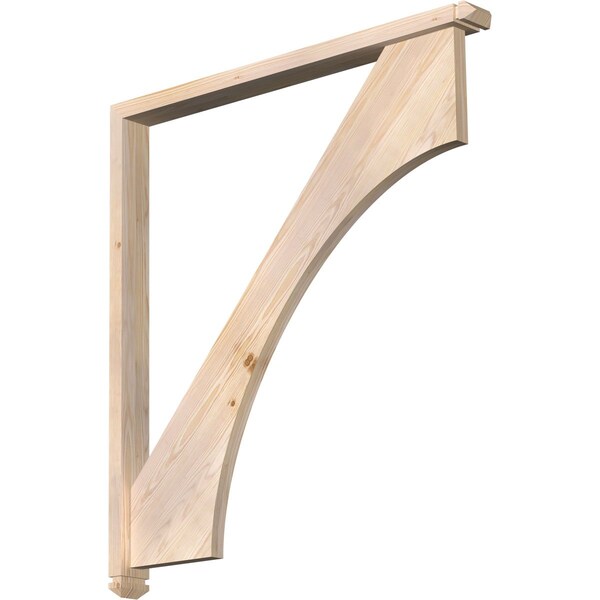 Ekena Millwork Westlake Arts and Crafts Smooth Bracket w/ Offset Brace, Douglas Fir, 3 1/2"W x 40"D x 44"H BKT0402X40X44WTL03SDF - main